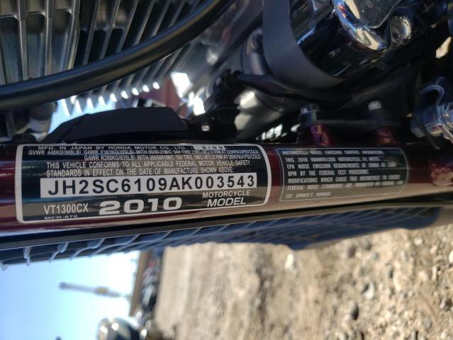2010 HONDA VT1300 CX JH2SC6109AK003543