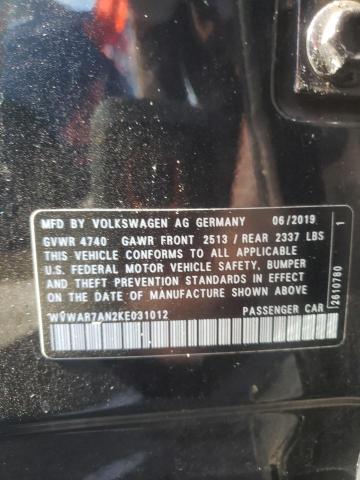 2019 VOLKSWAGEN ARTEON SE WVWAR7AN2KE031012