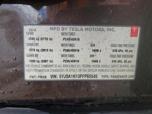 2015 TESLA MODEL S 85 5YJSA1H13FFP65545