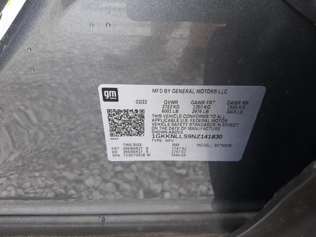 2022 GMC ACADIA AT4 1GKKNLLS9NZ141830