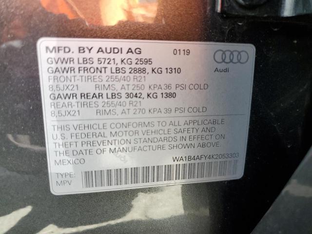 2019 AUDI SQ5 PREMIU WA1B4AFY4K2053303