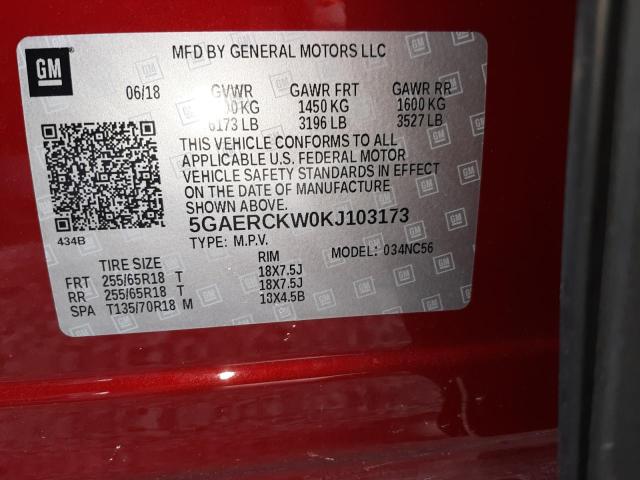2019 BUICK ENCLAVE PR 5GAERCKW0KJ103173