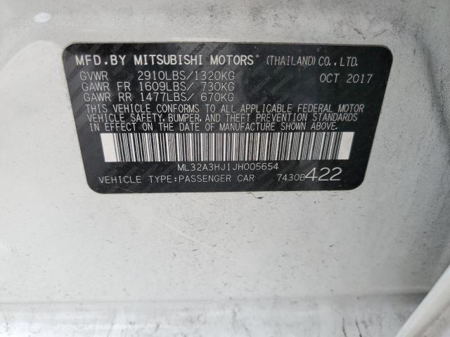 2018 MITSUBISHI MIRAGE ML32A3HJ1JH005654
