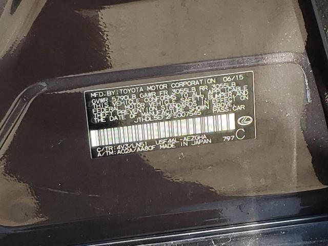 2015 LEXUS LS JTHDL5EF2F5007545