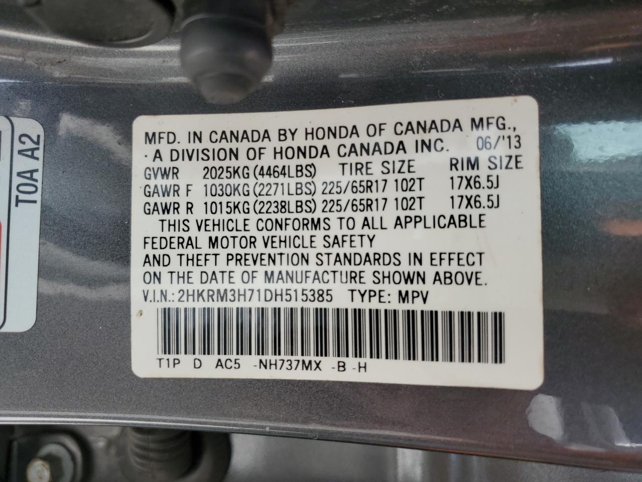 Honda Cr-v exl 2013