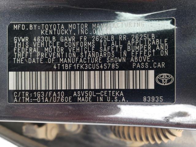 2015 TOYOTA CAMRY BASE 4T1BF1FK3CU545785