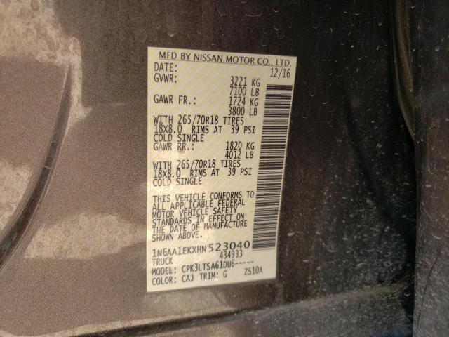 2017 NISSAN TITAN S - 1N6AA1EKXHN523040