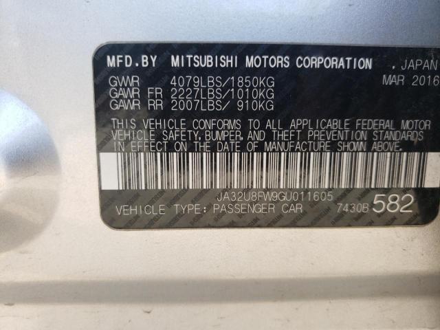 2016 MITSUBISHI LANCER GT JA32U8FW9GU011605