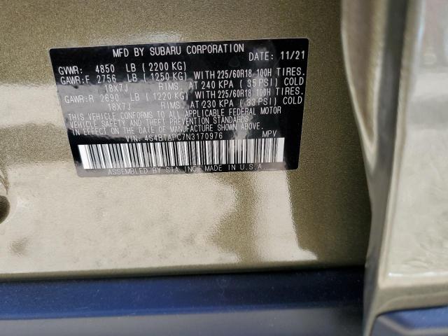 2022 SUBARU OUTBACK TO 4S4BTAPC7N3170976