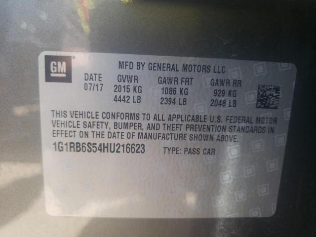 2017 CHEVROLET VOLT PREMI 1G1RB6S54HU216623