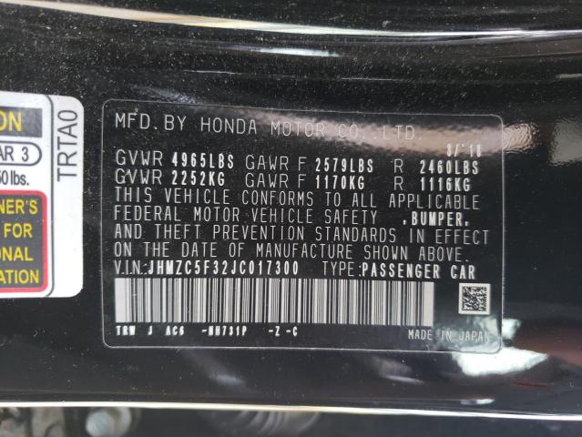 2018 HONDA CLARITY TO JHMZC5F32JC017300
