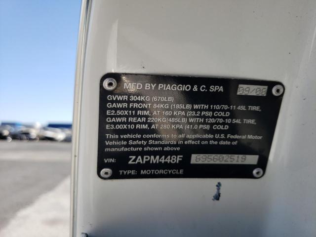 2009 VESPA LX 150 ZAPM448F895602519