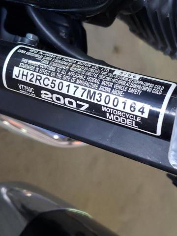 2007 HONDA VT750 JH2RC50177M300164
