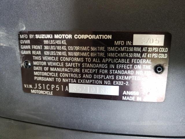 2005 SUZUKI AN650 K3 JS1CP51A852101886