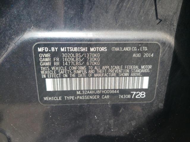 2015 MITSUBISHI MIRAGE ML32A4HJ8FH009844