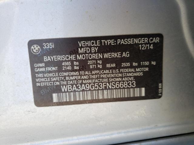 2015 BMW 335I WBA3A9G53FNS66833