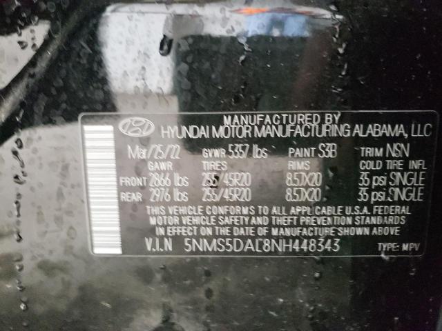 2022 HYUNDAI SANTA FE C 5NMS5DAL8NH448343
