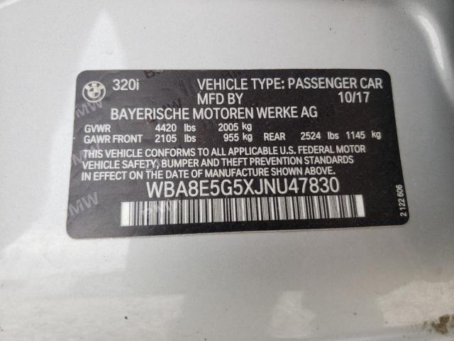 WBA8E5G5XJNU47830 BMW 320 XI