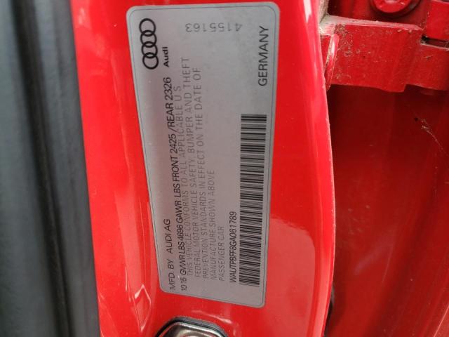2016 AUDI A3 E-TRON WAUTPBFF8GA061789