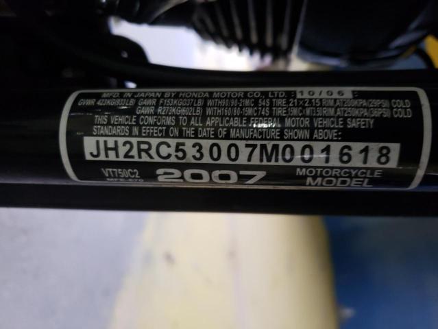 2007 HONDA VT750 C2 JH2RC53007M001618