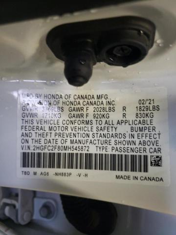 2021 HONDA 125S 2HGFC2F80MH545872