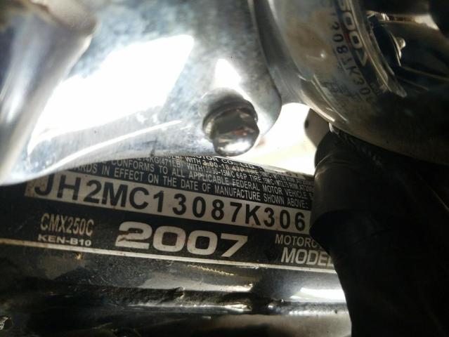 2007 HONDA REBEL JH2MC13087K306153
