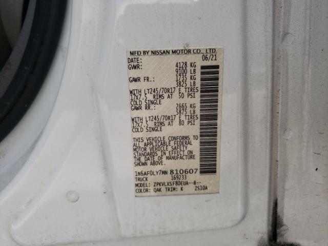 2021 NISSAN NV 2500 SV 1N6AF0LY7MN810607