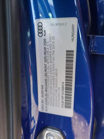 2016 AUDI S3 PREMIUM WAUB1GFF1G1005414