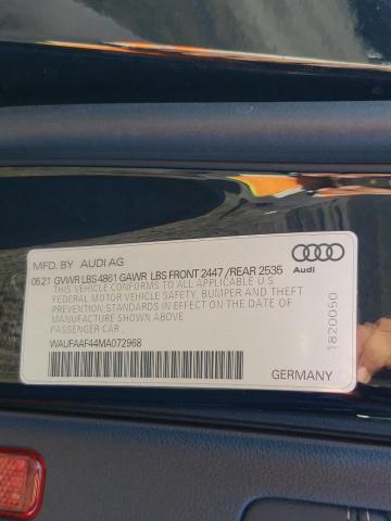 2021 AUDI A4 PRESTIG WAUFAAF44MA072968