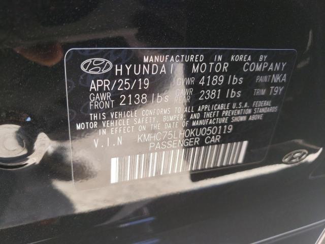 2019 HYUNDAI IONIQ KMHC75LH0KU050119