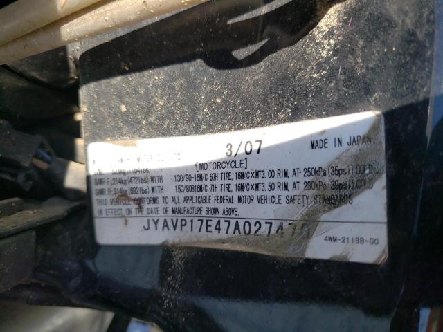 2007 YAMAHA XV1700 A JYAVP17E47A027470