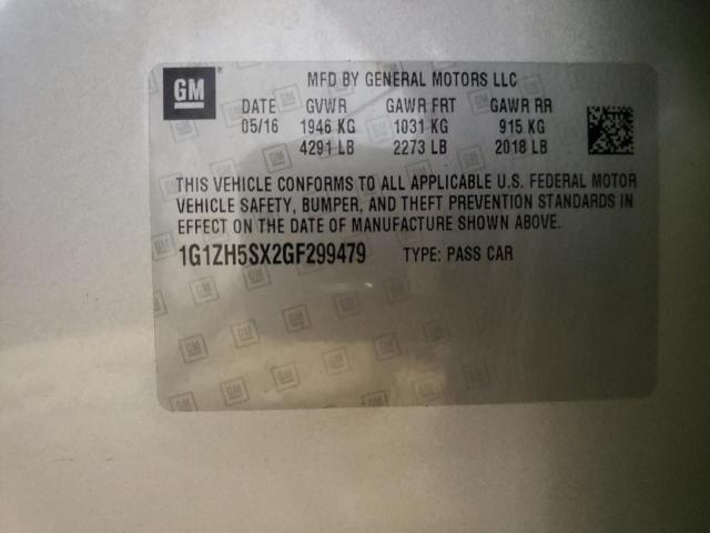 2016 CHEVROLET MALIBU PRE - 1G1ZH5SX2GF299479