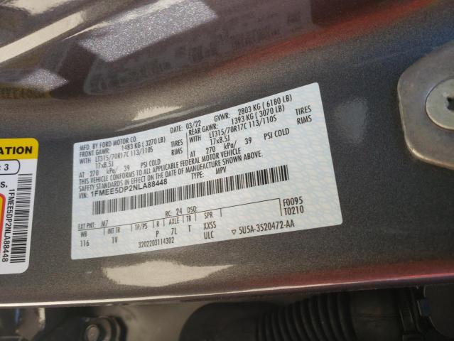 2022 FORD BRONCO BAS 1FMEE5DP2NLA88448