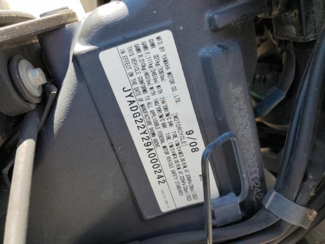 2009 YAMAHA WR250 X JYADG22Y29A000242