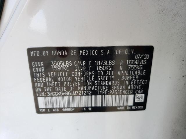 2020 HONDA FIT EXL 3HGGK5H96LM721242