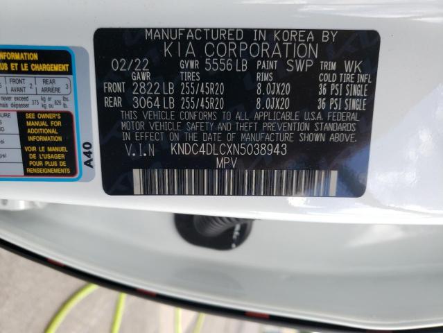 2022 KIA EV6 GT LIN KNDC4DLCXN5038943