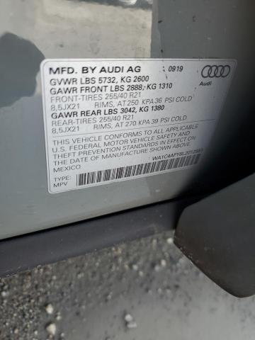 2020 AUDI SQ5 PRESTI WA1C4AFY8L2012551