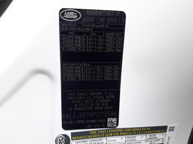 2023 LAND ROVER DEFENDER 9 SALEJ6EX8P2110586
