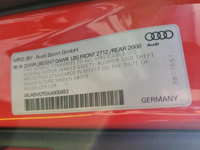 2019 AUDI RS5 WUABWCF55KA900453