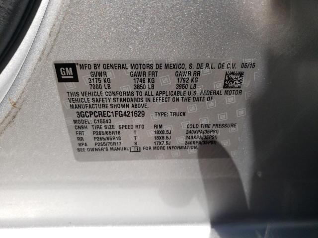 2015 CHEVROLET SILVRDO LT 3GCPCREC1FG421629