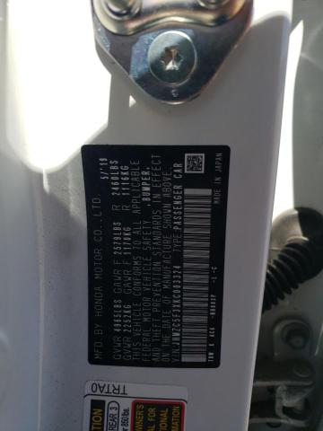 2019 HONDA CLARITY TO JHMZC5F3XKC003324