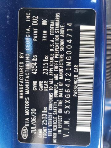 5XXG64J21MG004714 KIA K5 GT LINE