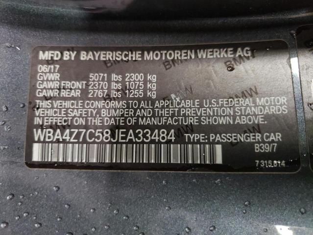 2018 BMW 440XI WBA4Z7C58JEA33484