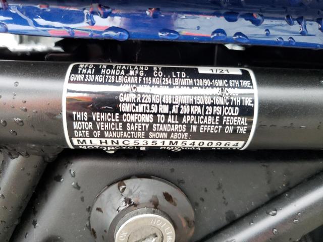 2021 HONDA CMX300 A MLHNC5351M5400964