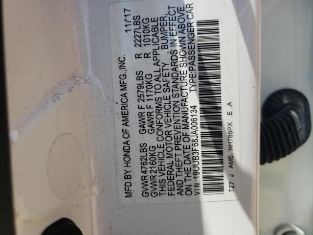2018 ACURA TLX TECH+A 19UUB3F68JA006134