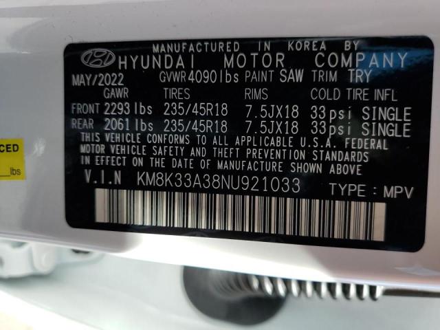 2022 HYUNDAI KONA N LIN KM8K33A38NU921033