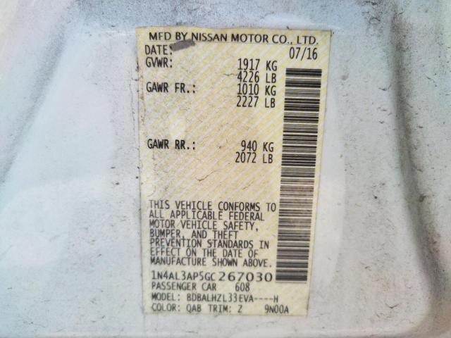 1N4AL3AP5GC267030 Nissan ALTIMA 2.5