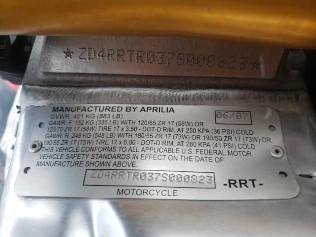2007 APRILIA RSV 1000 R ZD4RRTR037S000823