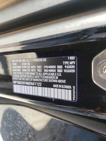 2021 PORSCHE CAYENNE CO WP1BA2AY4MDA41122