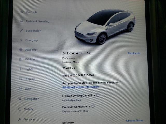 5YJXCDE47LF250141 Tesla MODEL X